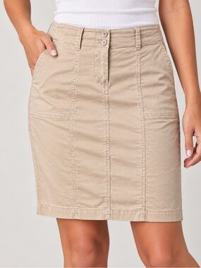 Talbots Neutral Beige Cotton Skort